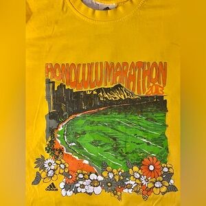 2013 Honolulu Marathon Yellow Graphic Tee